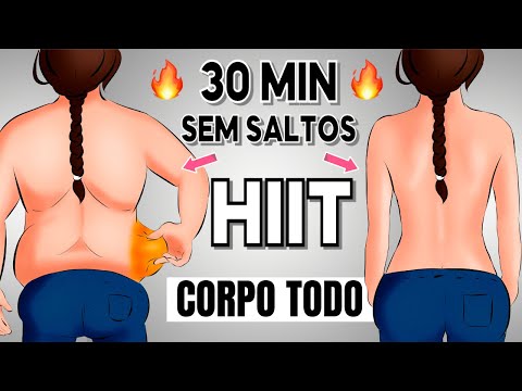 30 MIN TREINO PARA PERDER GORDURA DO CORPO TODO (Full Body 🔥) Treino Cardio Hiit Para Iniciantes